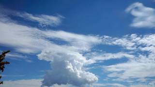 Time lapse of convecting cumulus congestus as it grows into cumulonimbus [upl. by Wise]