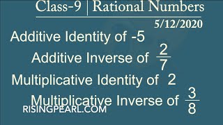 Additive Multiplicative Identity and Inverse CBSE Class8 Daily Math Video [upl. by Prent475]