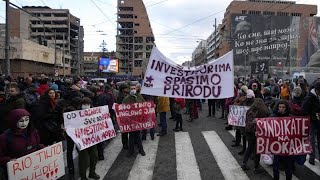 Proteste gegen Rio Tinto in Serbien gehen weiter [upl. by Fae41]