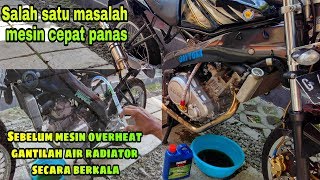 Mesin Yamaha Vixion cepat panas  Ganti Air Radiator Yamaha Vixion [upl. by Einwat358]