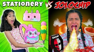 🔥 JOLO CHIP🔥 VS STATIONERY CHALLENGE  Paris Lifestyle [upl. by Nnayelsel]