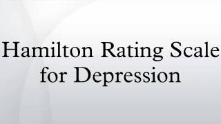 Hamilton Rating Scale for Depression [upl. by Torosian]