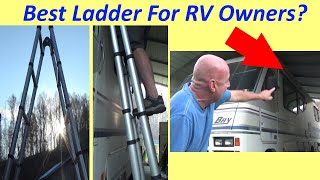 Best Telescopic Ladder For RV Owners TestReview of the Nunet Adjustable Folding [upl. by Hguh]