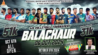 QTR FINALS  ALL OPEN VOLLEYBALL TOURNAMENT LIVE  BALACHAUR SBS NAGAR  FineSportsLive [upl. by Adiam144]