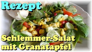 Schlemmer Salat Rezept Feldsalat mit Granatapfel  Inspired by Klicki Bunti  Jamie Oliver [upl. by Aniuqahs]