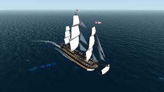 Le Redoutable has got no chance against HMS Temeraire The Pirate Caribbean Hunt PvP Multiplayer [upl. by Isyed]