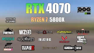 RTX 4070  Ryzen 7 5800X  Test in 14 Games  RTX 4070 Gaming Test [upl. by Hsevahb672]