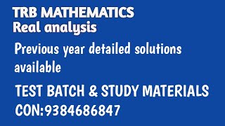 REAL ANALYSIS SERIES CONVERGENCE IMPORTANT PROBLEM FOR PG TRB MATHS CON9384686847 [upl. by Otsedom542]