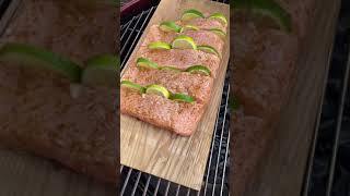 Lachs von der Planke  Fisch grillen Rezept  Die Frau am Grill [upl. by Lesly]