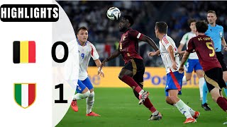 Italy vs Belgium10  Goals Highlights  UEFA Nations League2024 [upl. by Allenotna323]