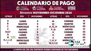 Calendario de pago Bienestar [upl. by Ramsdell45]