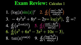 Calculus 1 Final Exam Review Part1 Live Stream [upl. by Devad960]