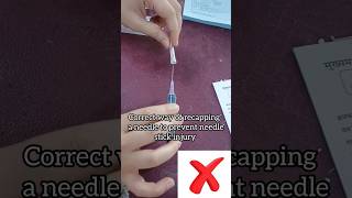 Safe Needle Recapping  Scoop Technique [upl. by Anitac25]