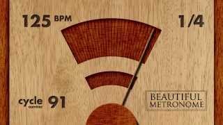 125 BPM 14 Wood Metronome HD [upl. by Azer876]