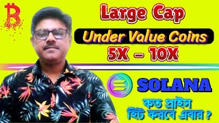 Large Cap Under Value Coins I 5X TO 10X Return I SOLANA Price to Explode soon [upl. by Ahsiekar]