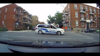 SPVM MTL POLICE RESPONDING  SQ PROVINCIAL POLICE WATCHING JACQUESCARTIER BRIDGE ENTRANCE FIREWORKS [upl. by Kehsihba]