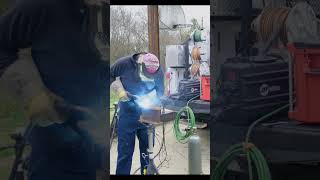 MIG Welding On A Lincoln SAE 300 [upl. by Verna]