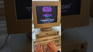 Retro PC ASMR IBM PS2 Model 30 80s retrocomputing retrogaming dos starwars asmr [upl. by Anahgem]