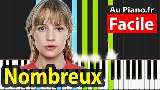 Angèle Nombreux Piano Tuto Facile Karaoké Paroles [upl. by Irmina]