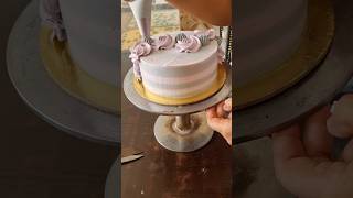 Dual color Cake Design  Cake Decoration Tutorial shorts cake recipe [upl. by Ydnil659]