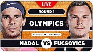 NADAL vs FUCSOVICS • Paris Olympics 2024 • LIVE Tennis Play by Play Stream [upl. by Ahtnama]