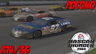 Sleep Depriving Myself To Make It Harder NASCAR Thunder 2004 Season Mode R1436 Pocono [upl. by Adnoluy]