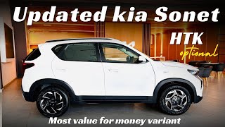 Kia sonet htk optional 2024  New update  Features  Kia sonet optional petrol 937 lakh  sonet [upl. by Waylon]