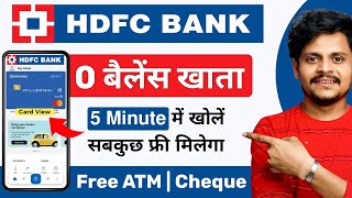 hdfc zero balance account opening online 2024  hdfc bank zero balance account opening online [upl. by Wallache]