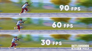 90 FPS vs 60 FPS vs 30 FPS Does FPS Matter FPS Comparison For BGMI PUBG MOBILE [upl. by Aehsel]