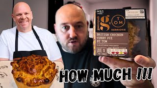 HOW MUCH  New TOM KERRIDGE British Chicken Curry Pie from MampS GASTROPUB RANGE  IS IT WORTH IT [upl. by Zebe]