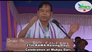 Gumke Riba Karko Speech from 27th KAWA Raising Day [upl. by Sneed681]