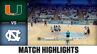 Miami vs North Carolina Match Highlights  2024 ACC Volleyball [upl. by Magdalene939]