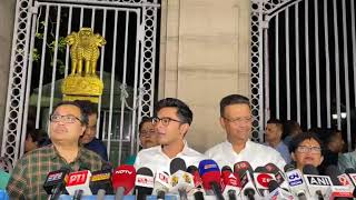 National General Secretary Shri Abhishek Banerjee briefs the media outside Raj Bhavan [upl. by Aimekahs]