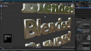 Blender text add edit change font Bold Italic extrude [upl. by Niarfe677]