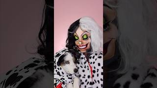 Cruella de vil amp her Dalmatian INSANE MAKEUP [upl. by Nnayhs]