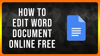 How to Edit Word Document Online Free in 2024 [upl. by Flaherty]