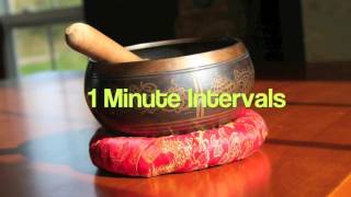 Tibetan Singing Bowl 1 Minute Intervals [upl. by Nymsaj]