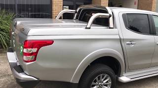 Sterling Silver 2017 MQ Mitsubishi Triton with UniUte tonneau cover tub liner and bed mat [upl. by Ylle]