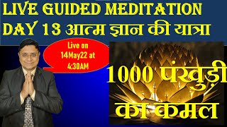 1000 पंखुड़ी का कमल Day 13 Guided Meditation with Sanjiv Malik 14 May 22 430AM [upl. by Starinsky]