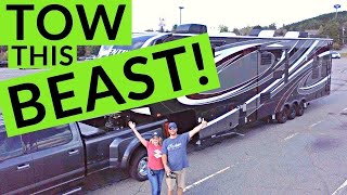 Towing a Large 5th Wheel RV  Full Time RV Truck and Towing  Changing Lanes [upl. by Ybhsa596]