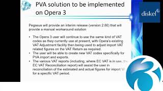 Pegasus Software Opera 3  Postponed VAT Accounting and EC VAT [upl. by Gokey423]