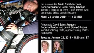 LIVE – David SaintJacques Roberta Bondar and Jenni SideyGibbons launch Exploring Earth [upl. by Wareing756]