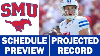 SMU Football 2024 Schedule Preview amp Record Projection [upl. by Follmer]