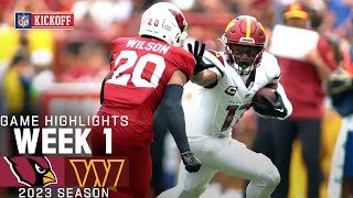 Arizona Cardinals vs Washington Commanders Game Highlights  NFL 2023 Week 1 [upl. by Sheridan]