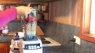 Optimum 9200 highspeed blender making creamy tomato garlic hummus [upl. by Ross]