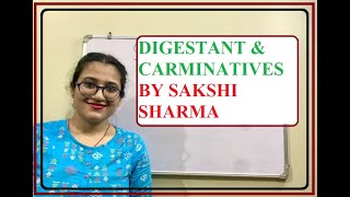 DIGESTANT amp CARMINATIVES  PHARMACOLOGY  B PHARM 6TH SEM  BY SAKSHI SHARMA  PHARMACY [upl. by Flavia]