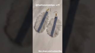 DIY EARRINGS WITH JEANS 😳diy diyaccessories diyearrings handmade beautiful [upl. by Nnylrahc735]