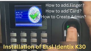 Installation of essl identix K30  essl [upl. by Sophie]