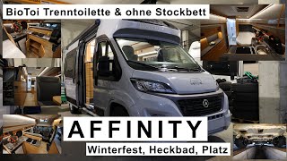 AFFINITY mit BioToi Trenntoilette  Kastenwagen für zwei Personen  Rundgang im Detail  Roomtour [upl. by Aihpledalihp]