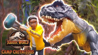 Jurassic World Camp Cretaceous  Scorpios Rex Showdown  Mattel Action [upl. by Ppik362]